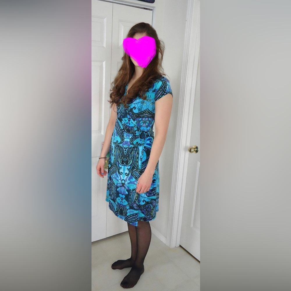 Connected apparel blue dress